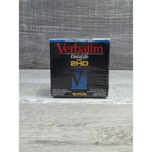 Verbatim DataLife MF 2HD Micro disks 3.5 Formatted IBM Floppy 10-pk Sealed b214